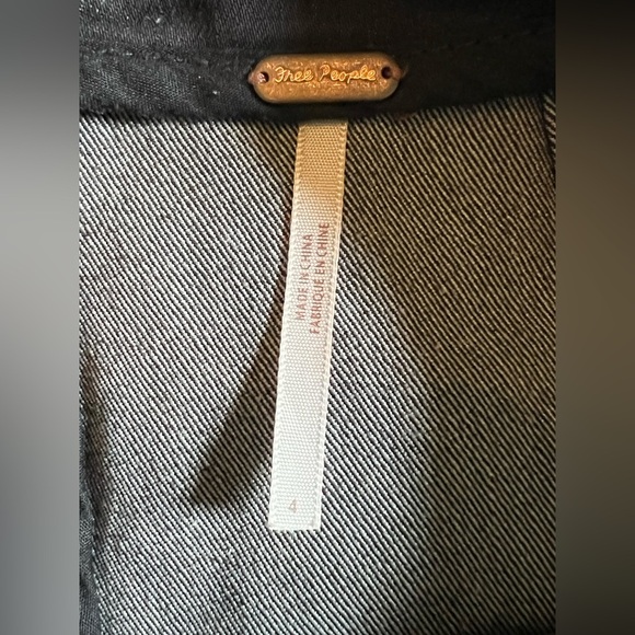 Free People Classic Black Denim Mini Skirt - Picture 3 of 6